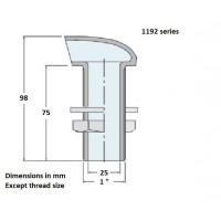 Guidi Brass Scupper "Space" series 1192-1 (1 inch)